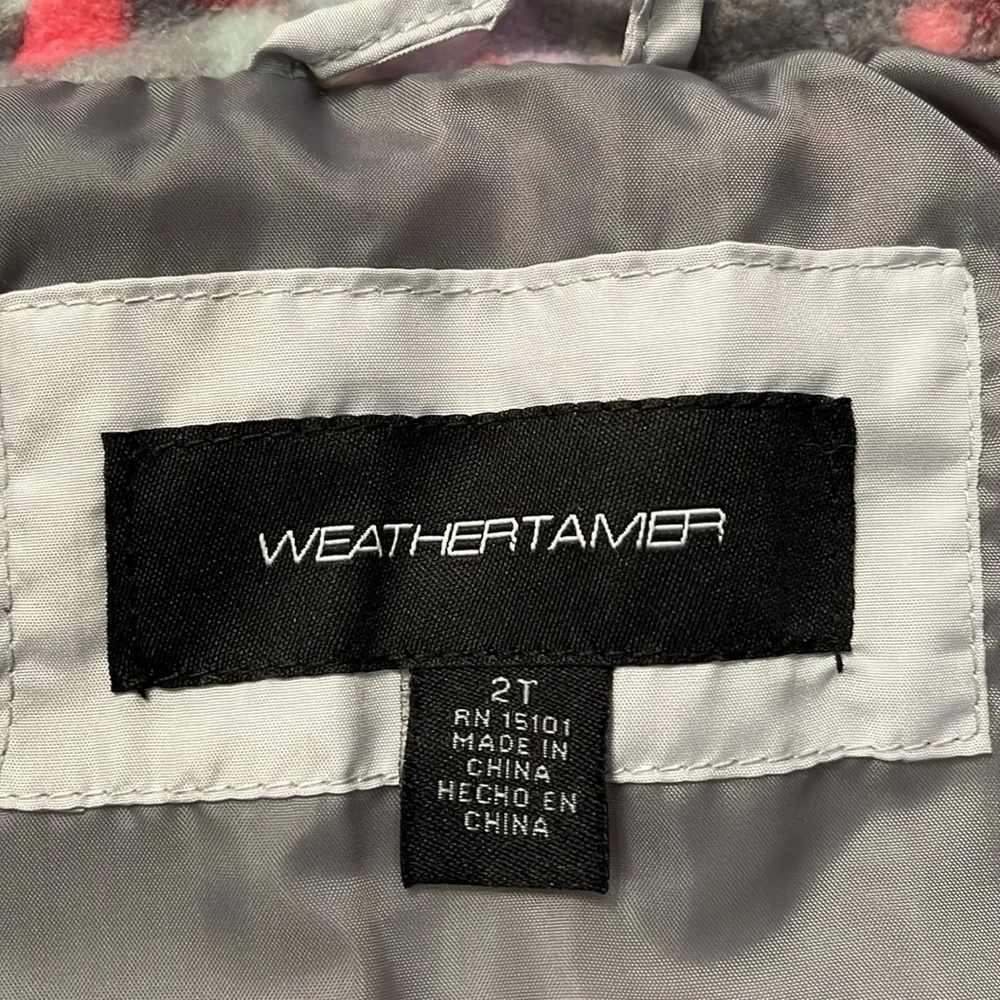 Weathertamer Toddler Girls Gray Faux Fur Trim Jacket & Fleece Beanie Set/NWT/2T
